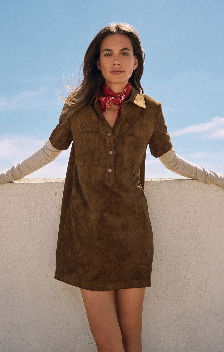 Dresses Kellie Faux Suede Mini Dress Coconut