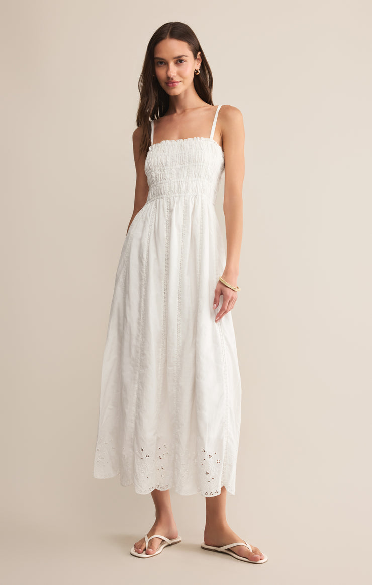 Dresses Dani Embroidered Midi Dress White