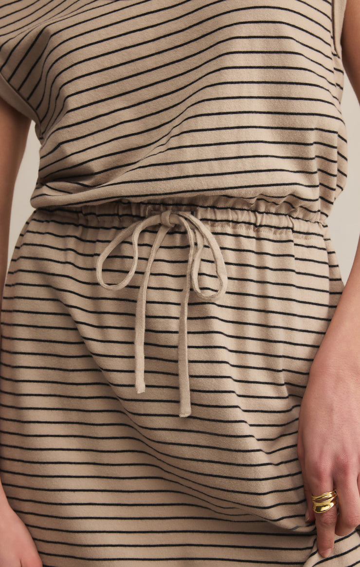 Dresses Dayshift Cotton Striped Mini Dress Retreat
