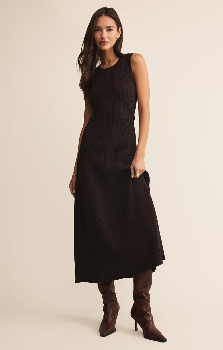Dresses Elba Midi Ribbed Sweater Dress Java