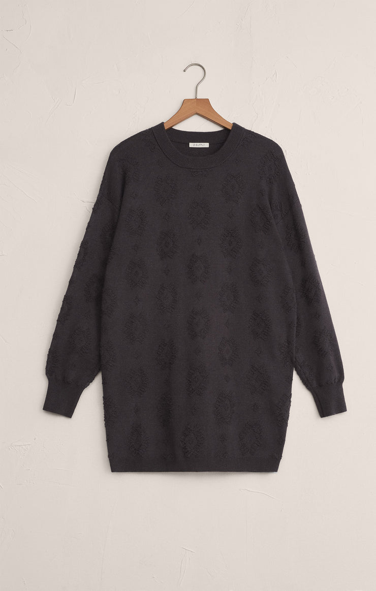 Dresses Amina Jacquard Sweater Dress Charcoal Heather