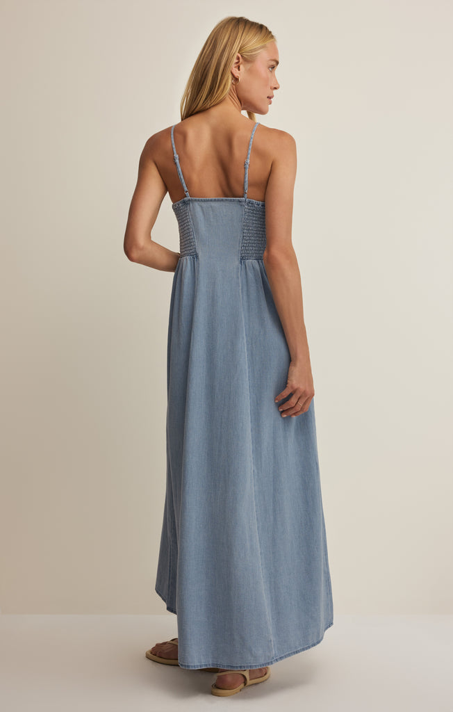 balos chambray midi dress z supply Angel Eyes Chambray Midi Dress