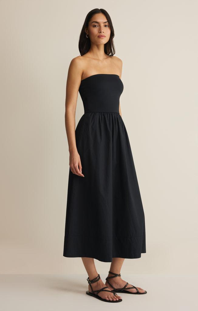 Z Supply Women's Sunsought Strapless Midi Dress, Lychee