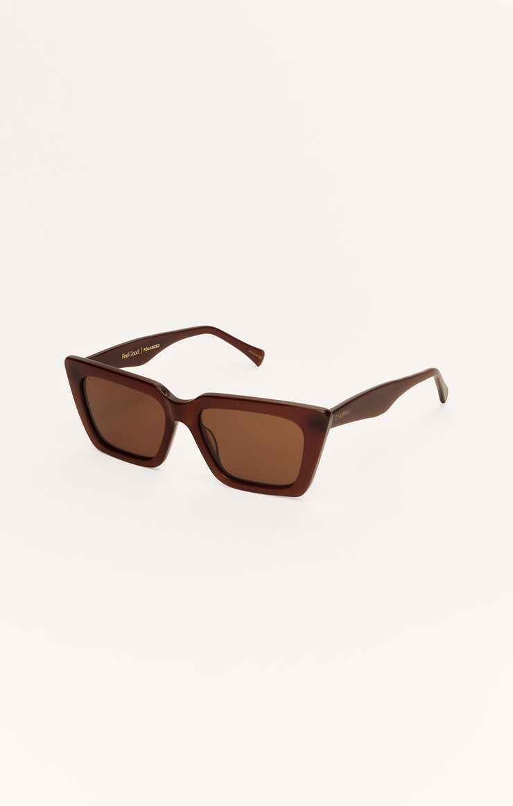 Accessories - Sunglasses Feel Good Polarized Sunglasses Chestnut - Brown
