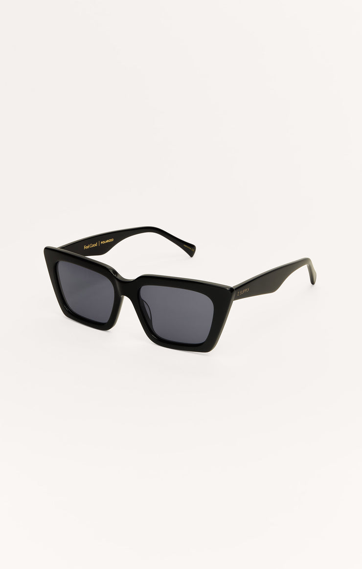 Accessories - Sunglasses Feel Good Polarized Sunglasses Polished Black - Grey