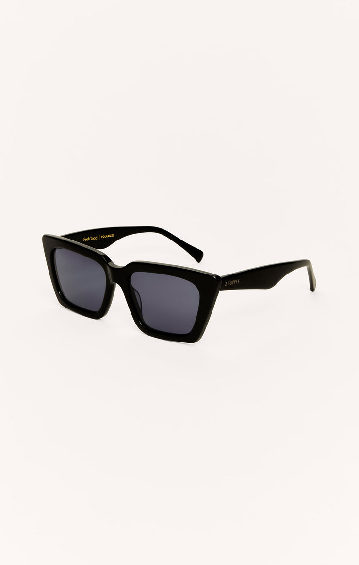 Accessories - Sunglasses Feel Good Polarized Sunglasses Polished Black - Grey