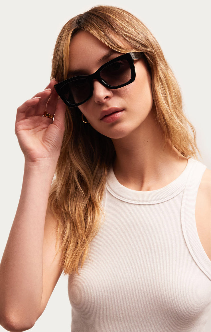 Accessories - Sunglasses Rendezvous Sunglasses Polished Black - Grey