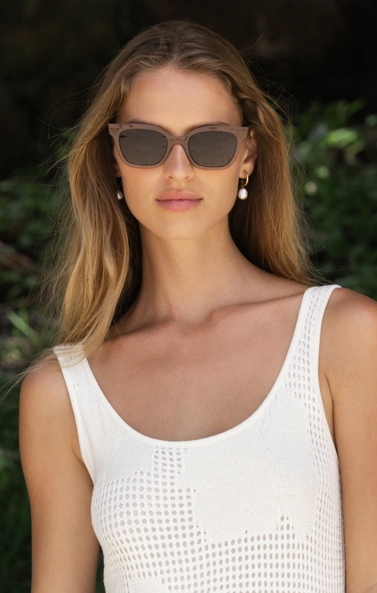 Accessories - Sunglasses High Tide Polarized Sunglasses Taupe - Gradient