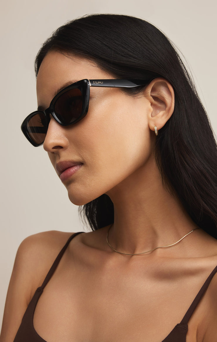 Accessories - Sunglasses Staycation Polarized Sunglasses Polished Black - Brown