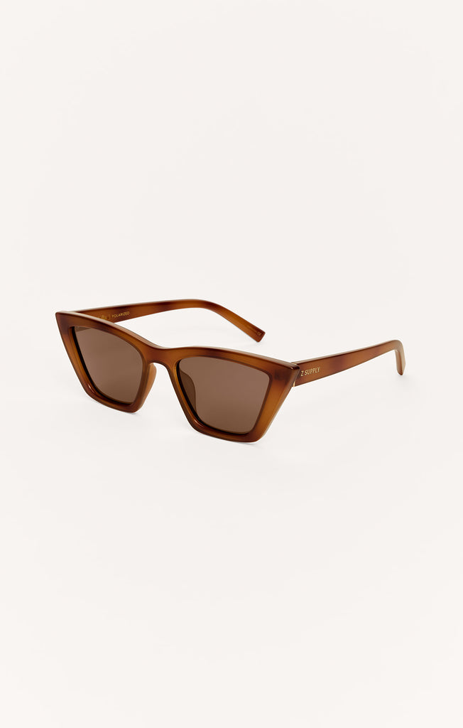 Z Supply Sunglasses Olive - Polarized Z SUPPLY - GOLDEN HOUR SUNGLASSES POLISHED BLACK GREY  main image 2
