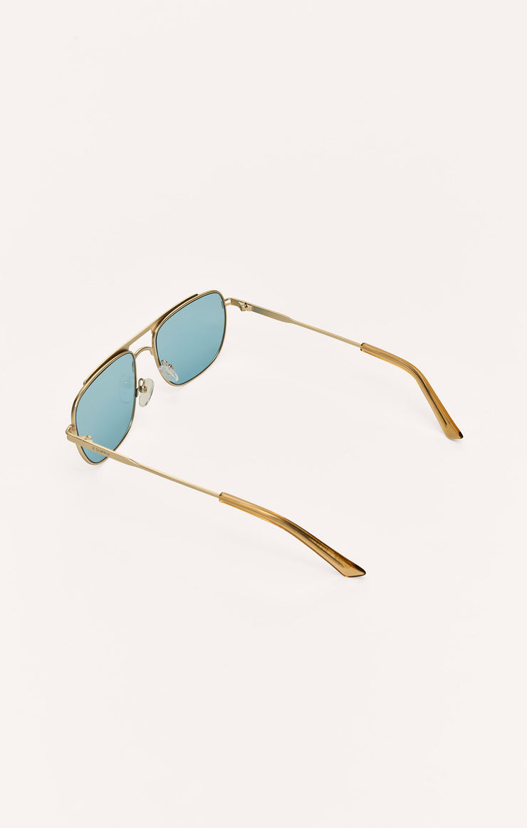 Accessories - Sunglasses Skyline Polarized Sunglasses Gold - Light Blue
