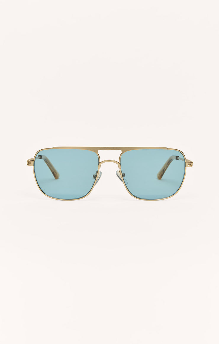 Accessories - Sunglasses Skyline Polarized Sunglasses Gold - Light Blue