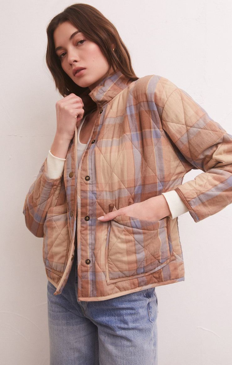 Jackets Maya Plaid Quilted Jacket Birch