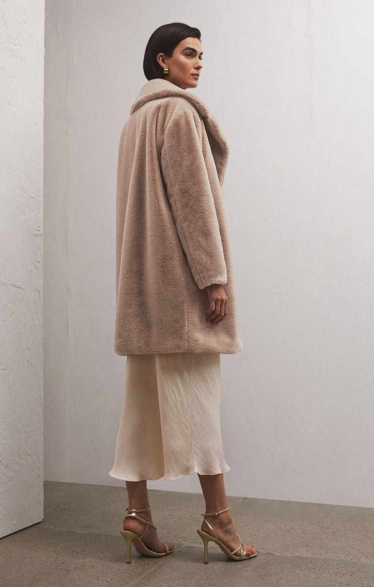 Jackets Jewel Faux Fur Coat Chai