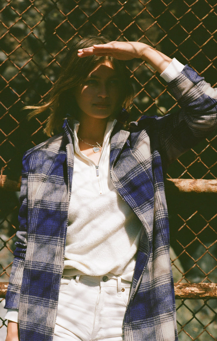 Jackets Ynez Fringed Plaid Coat Ynez Fringed Plaid Coat