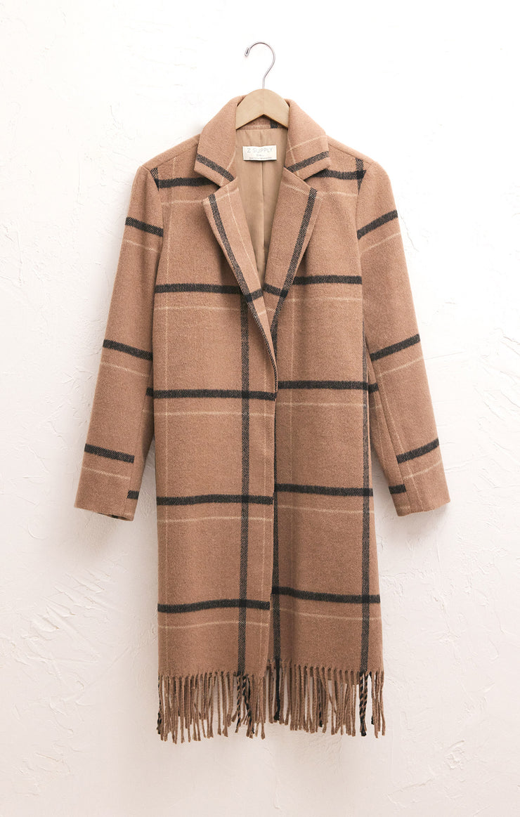 Jackets Ynez Fringed Plaid Coat Ynez Fringed Plaid Coat