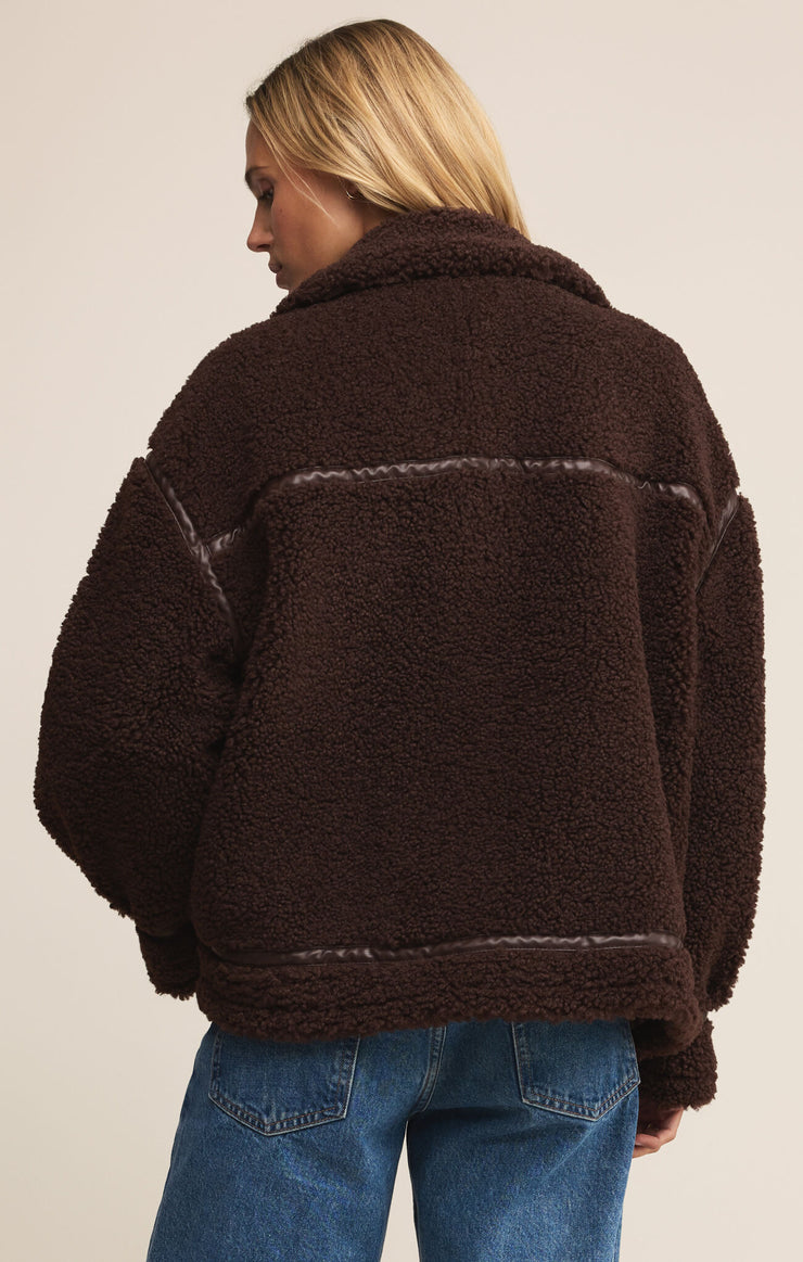 Jackets Ari Sherpa Jacket Dark Chocolate