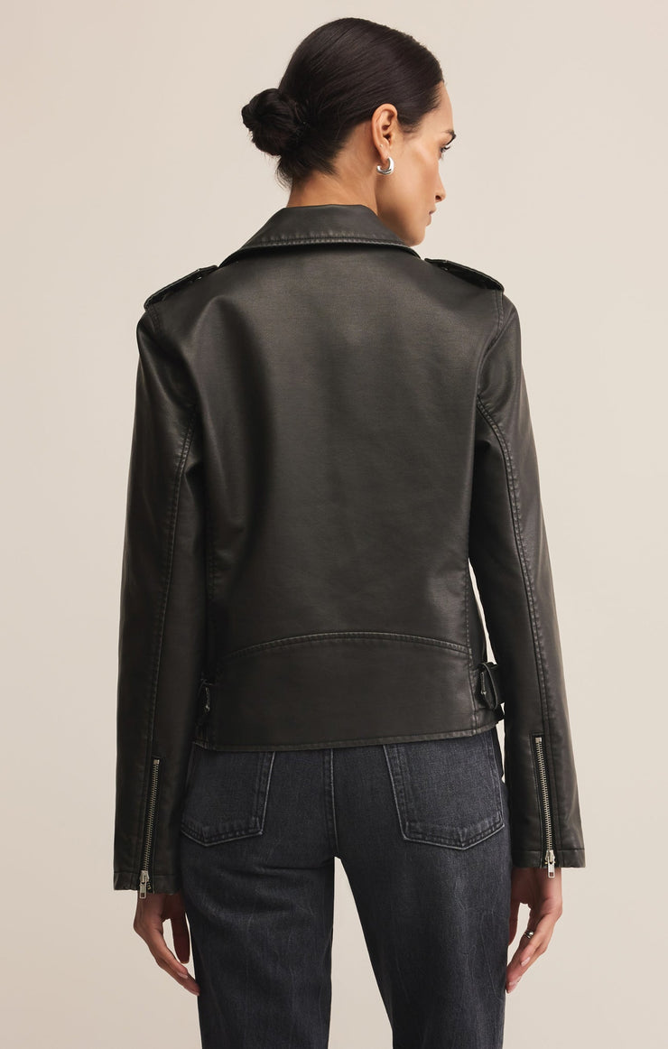 Jackets Alchemy Moto Faux Leather Jacket Black