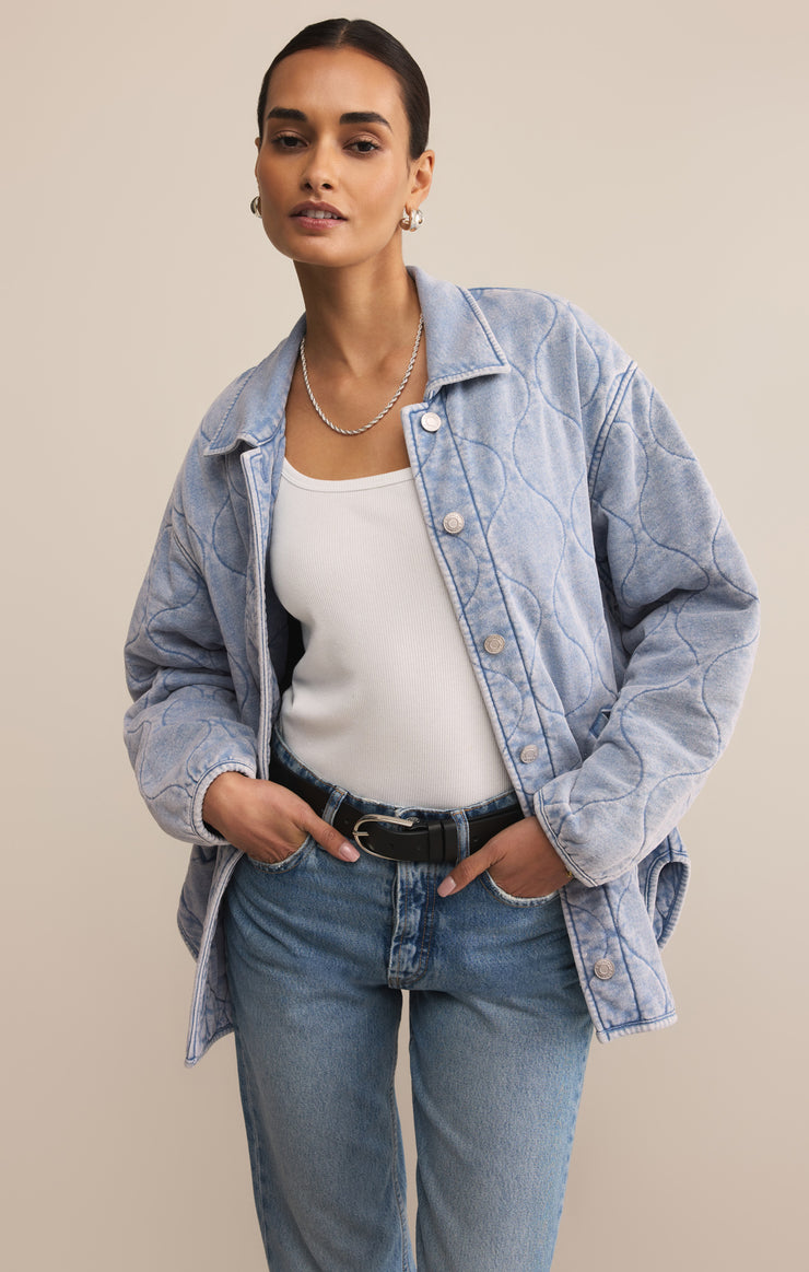 Jackets Boulder Quilted Knit Denim Jacket Boulder Quilted Knit Denim Jacket