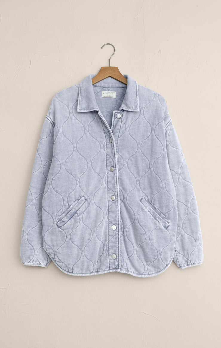 Jackets Boulder Quilted Knit Denim Jacket Washed Indigo