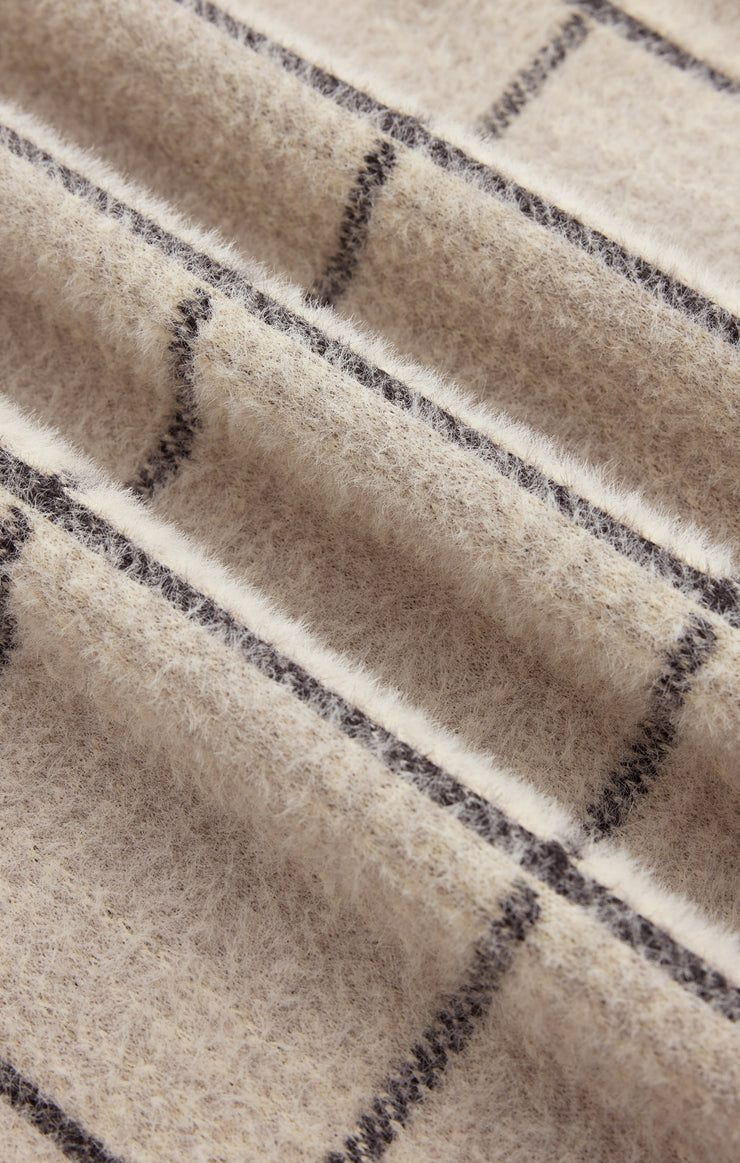 Jackets Bronx Plaid Sweater Knit Jacket Frost