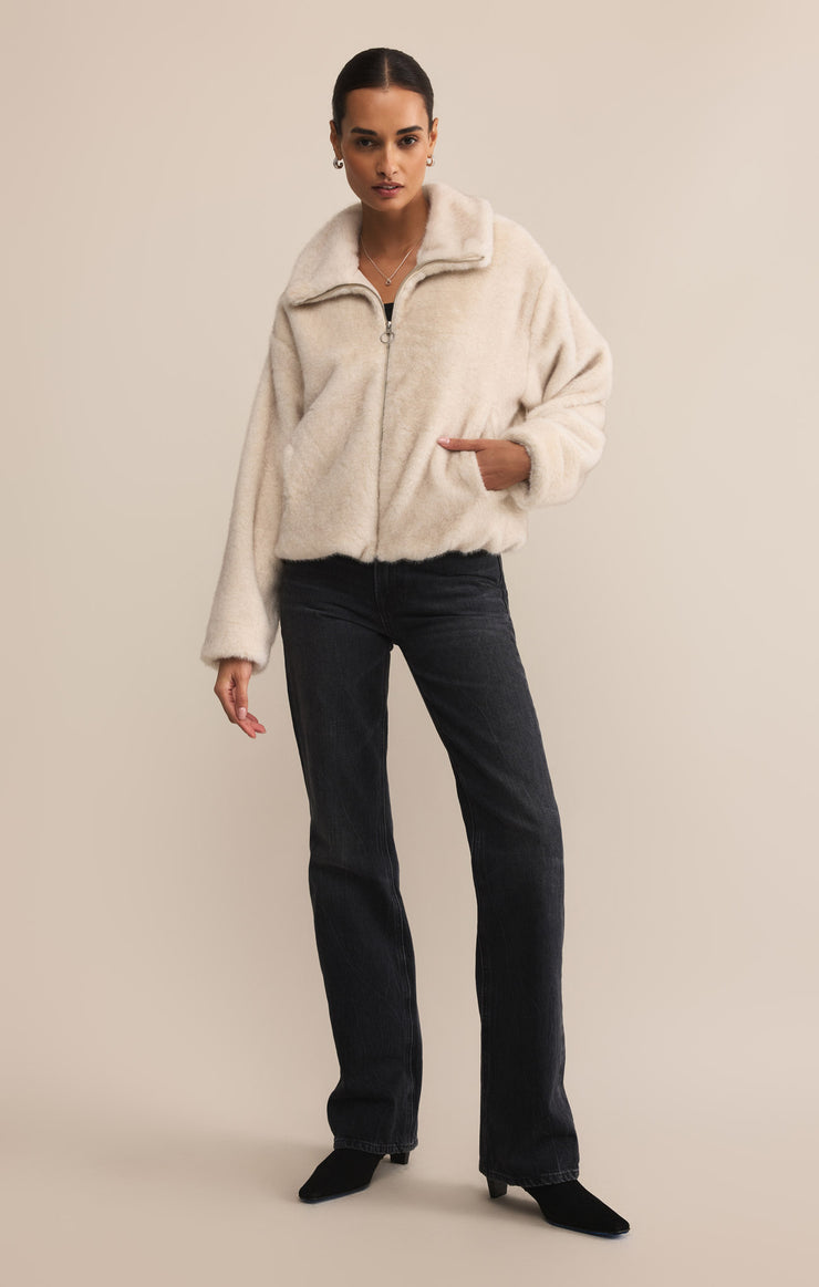 Jackets Amethyst Faux Fur Jacket Crystal