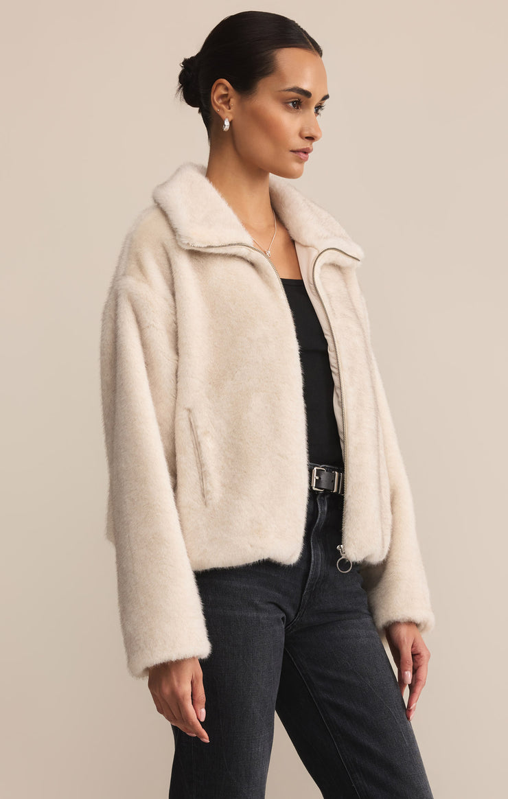 Jackets Amethyst Faux Fur Jacket Crystal