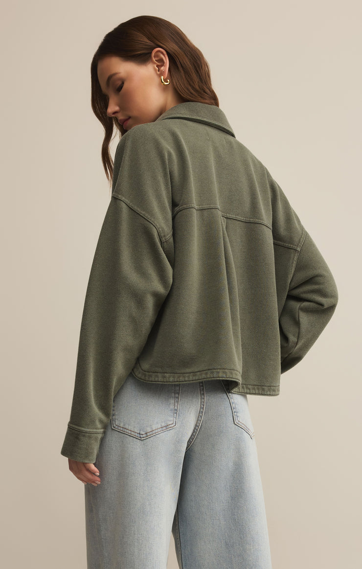 Jackets All Day Cropped Knit Jacket Hunter Green