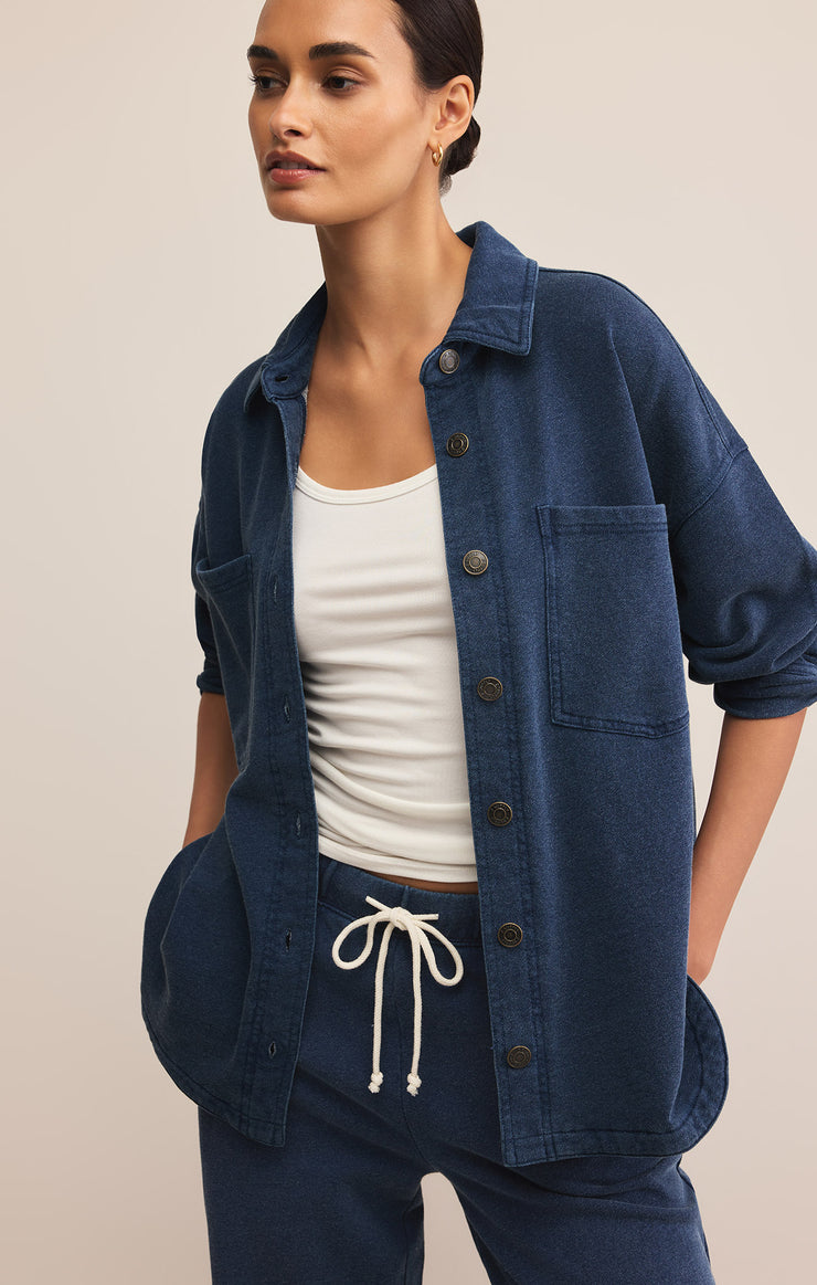 Jackets All Day Knit Denim Jacket Indigo
