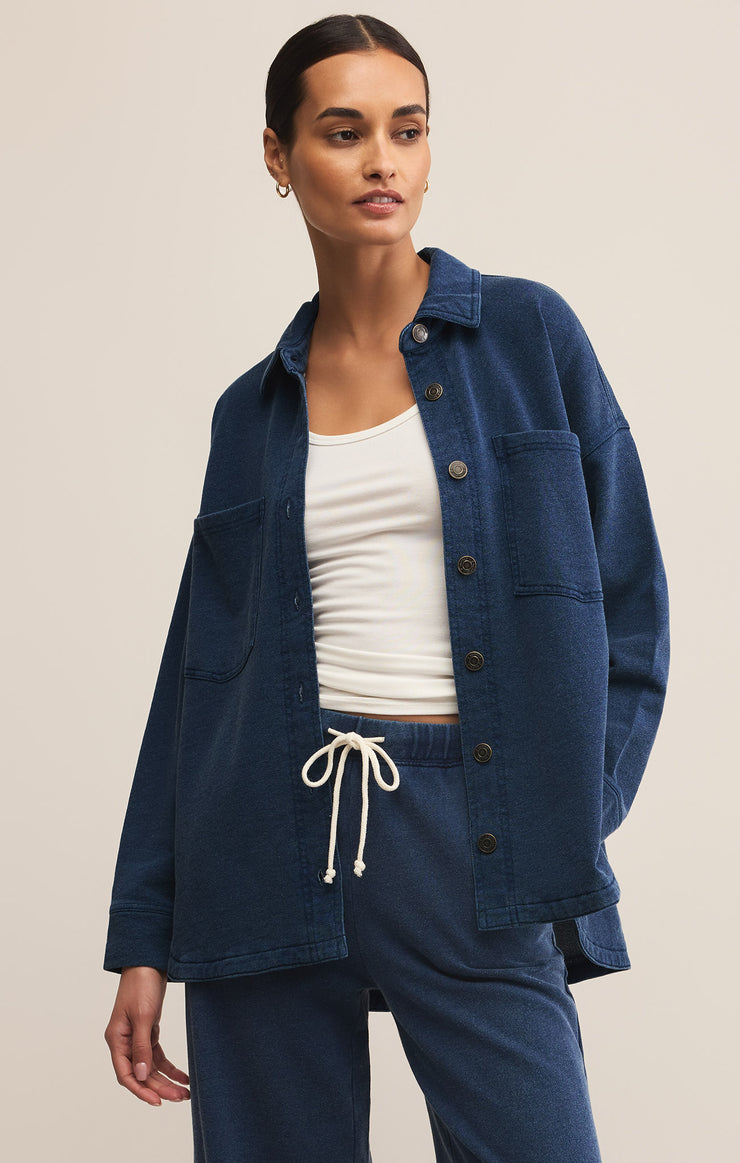 Jackets All Day Knit Denim Jacket Indigo