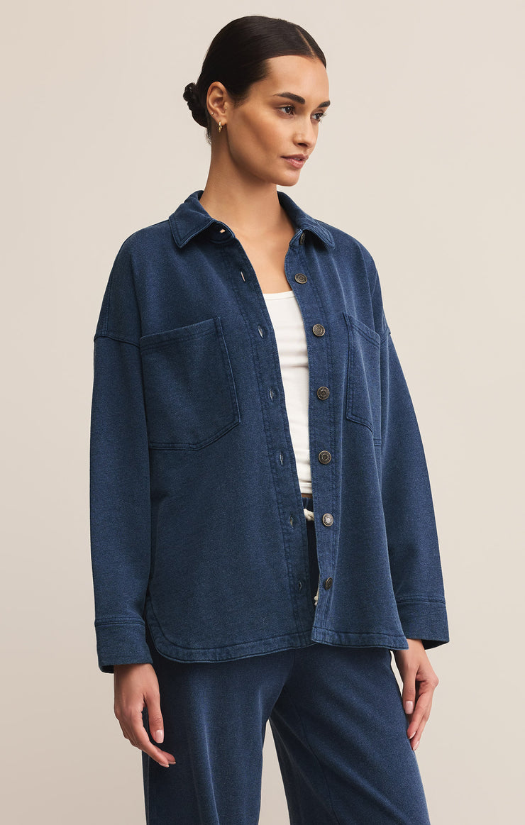 Jackets All Day Knit Denim Jacket Indigo
