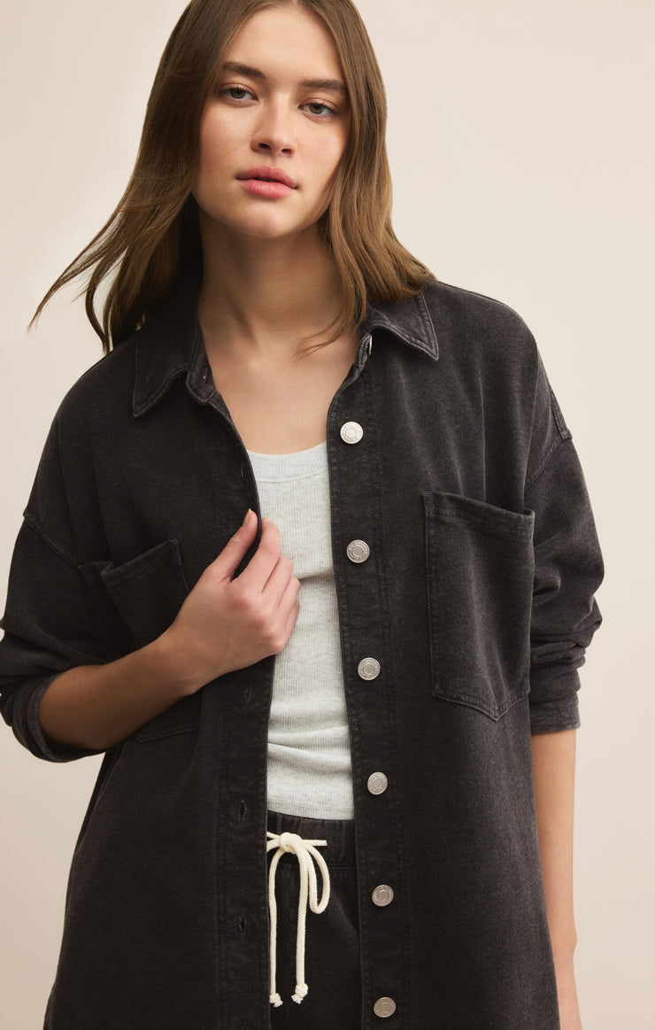 Jackets All Day Knit Denim Jacket All Day Knit Denim Jacket