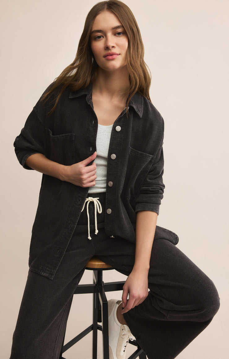 Jackets All Day Knit Denim Jacket All Day Knit Denim Jacket