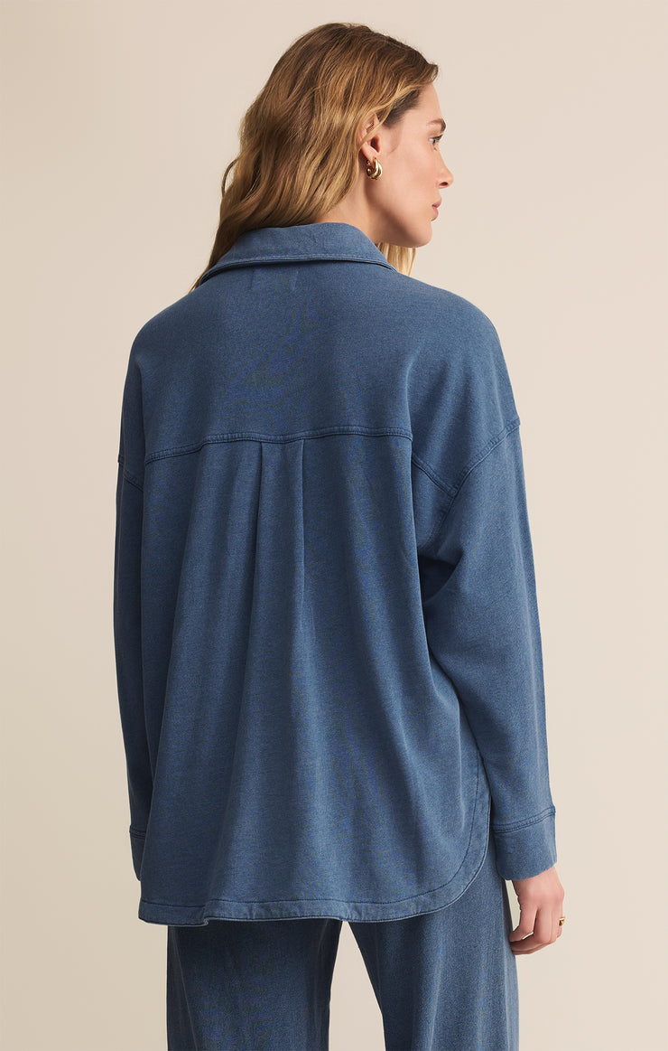 Jackets All Day Knit Denim Jacket Vintage Indigo