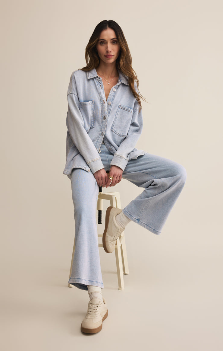 Jackets All Day Knit Denim Jacket Washed Indigo