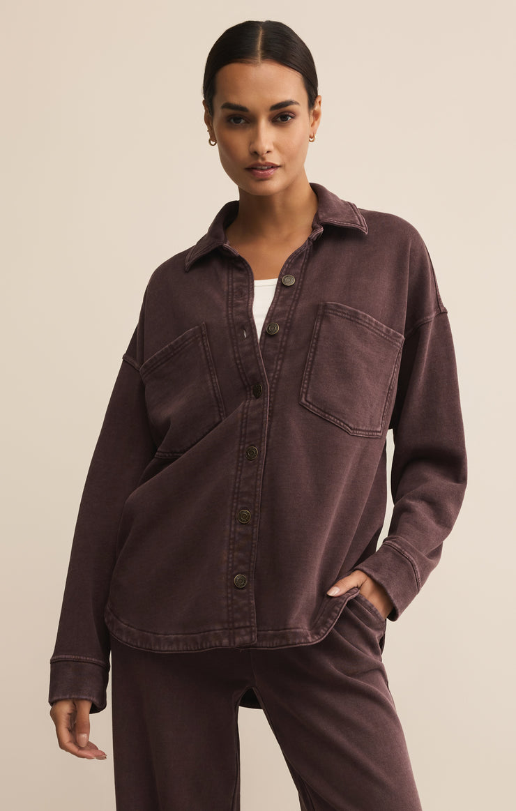 Jackets All Day Knit Jacket Chocolate Cherry