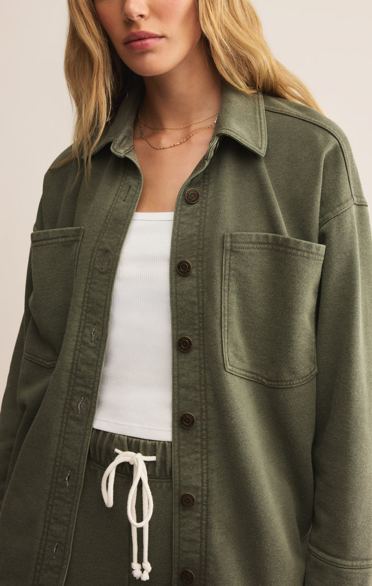 Jackets All Day Knit Jacket Hunter Green