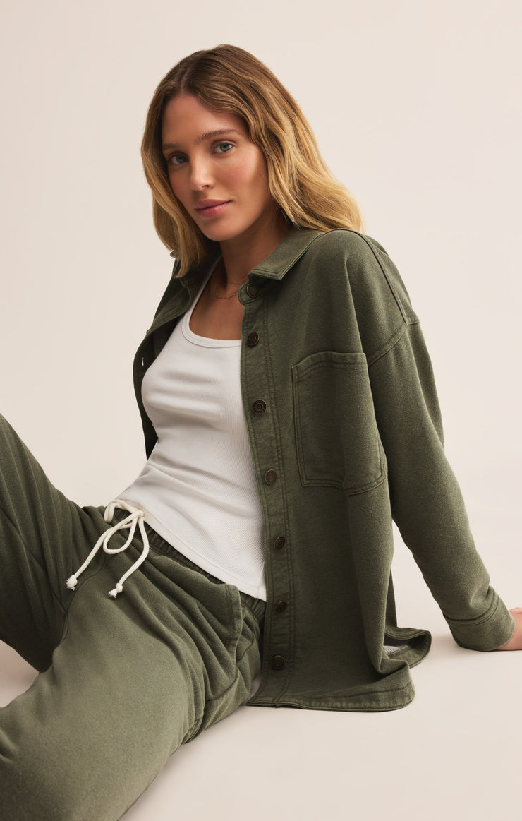 Jackets All Day Knit Jacket Hunter Green