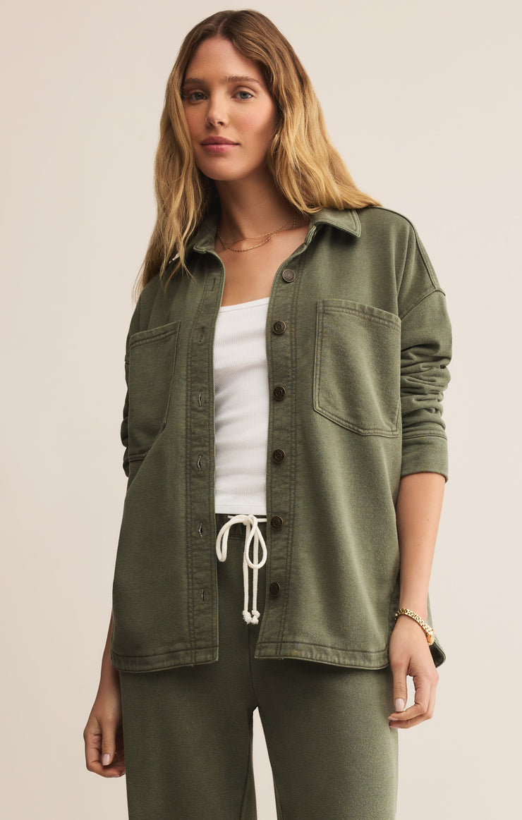 Jackets All Day Knit Jacket Hunter Green