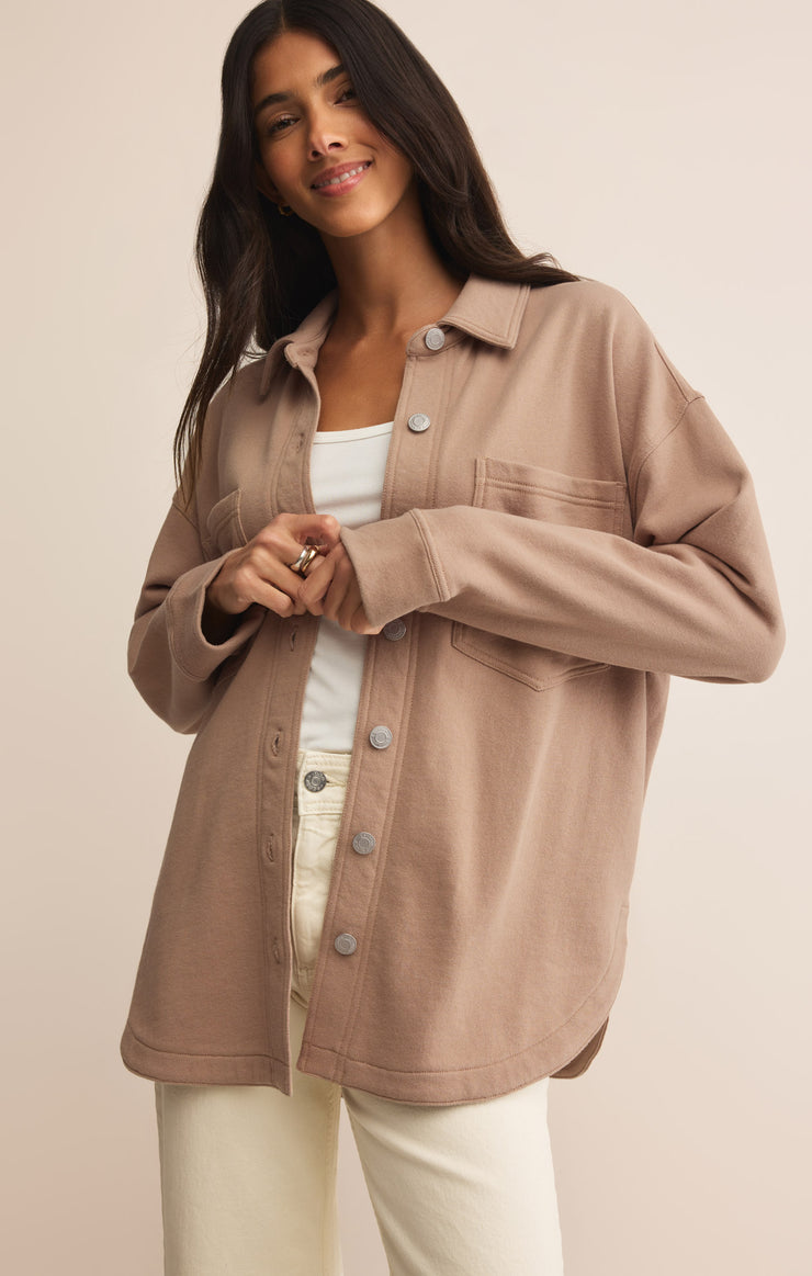Jackets All Day Knit Jacket Iced Coffee