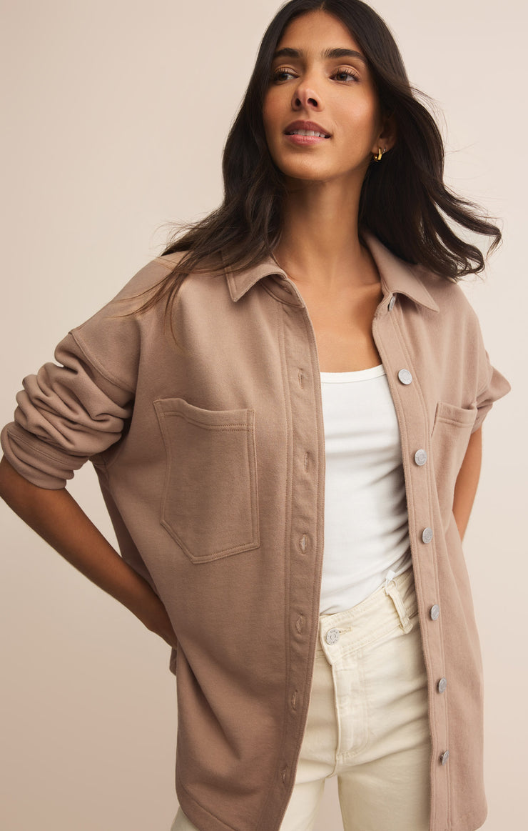 Jackets All Day Knit Jacket Iced Coffee
