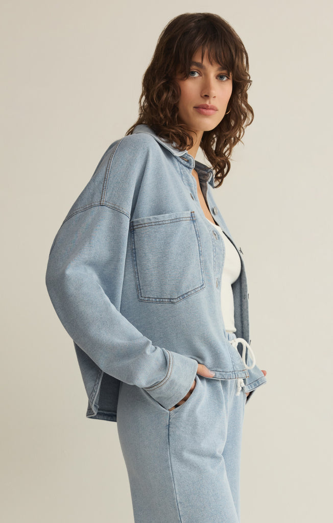 All Day Cropped Knit Denim Jacket – Z SUPPLY