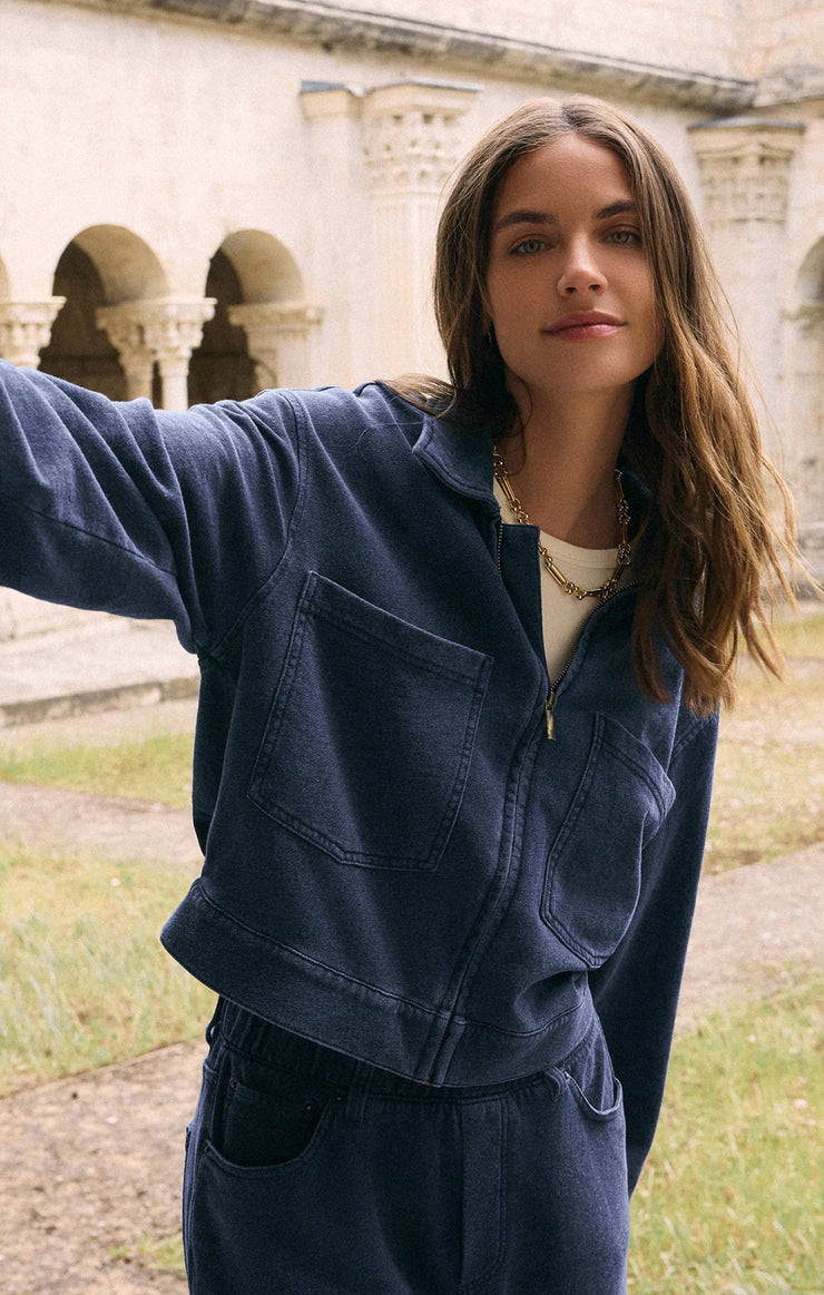 Jackets Heritage Knit Denim Jacket Indigo