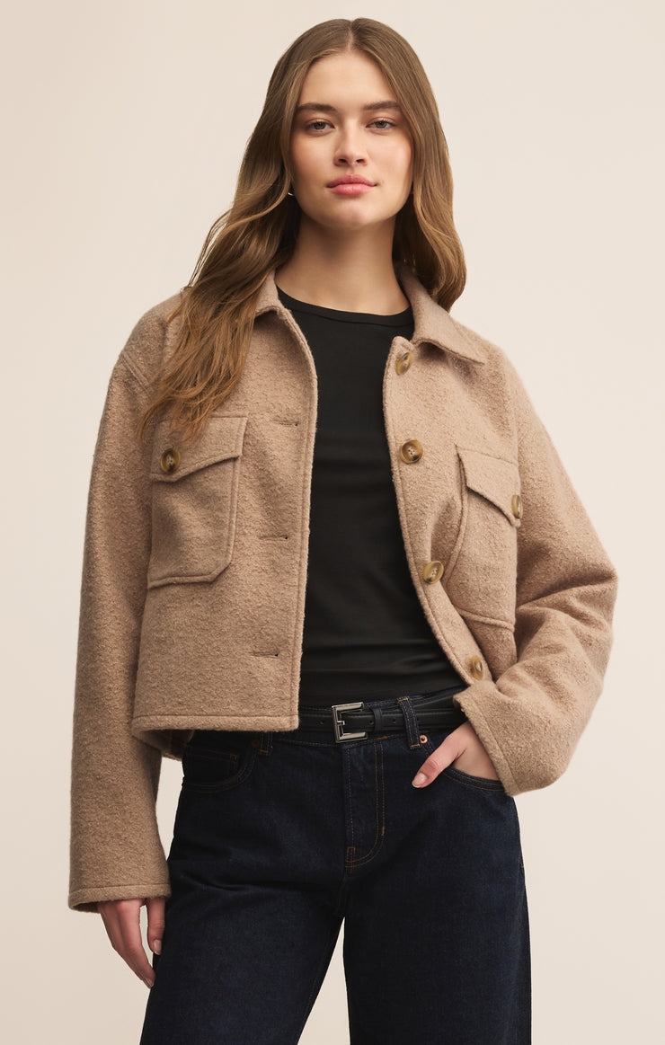 Jackets Oxford Boucle Jacket Classic Camel