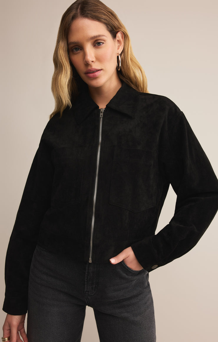 Jackets Heritage Faux Suede Jacket Black