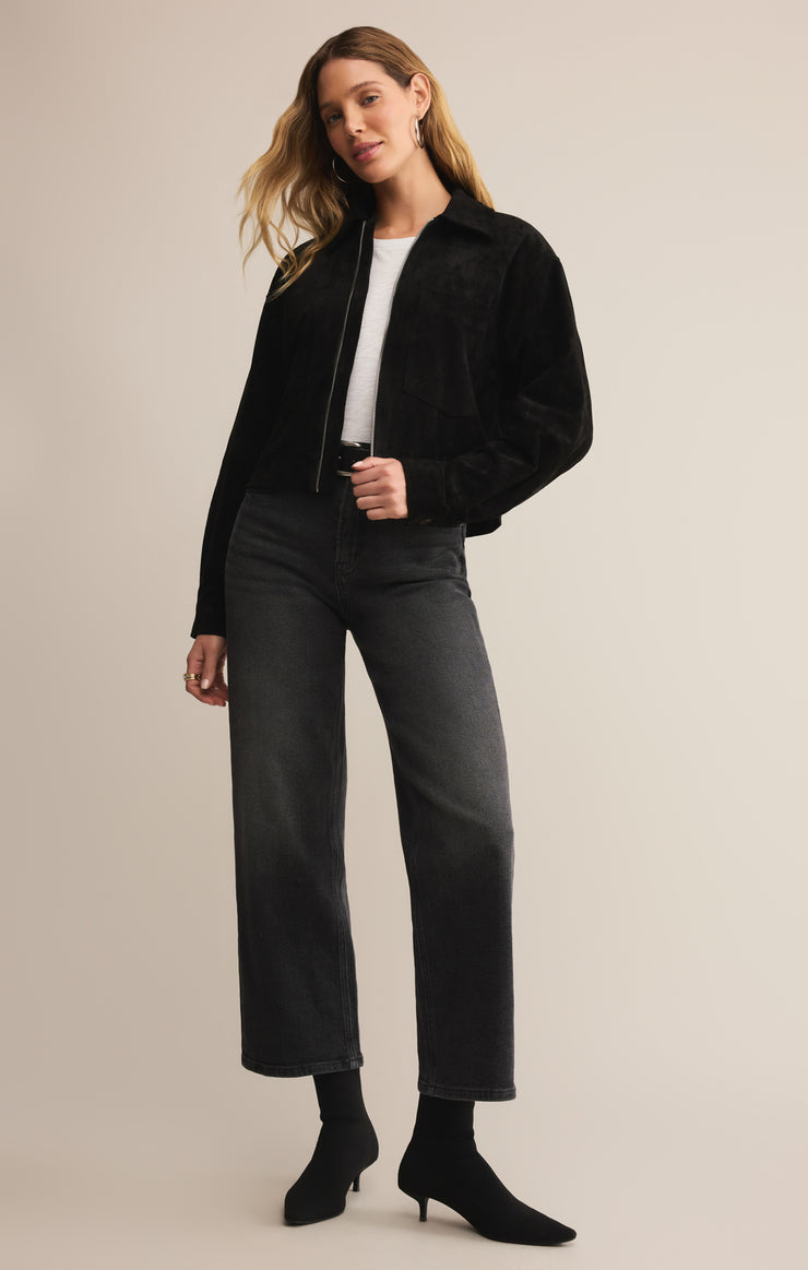 Jackets Heritage Faux Suede Jacket Black