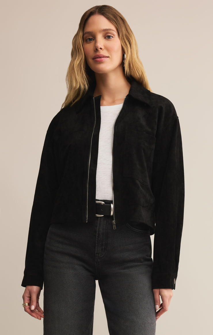 Jackets Heritage Faux Suede Jacket Black