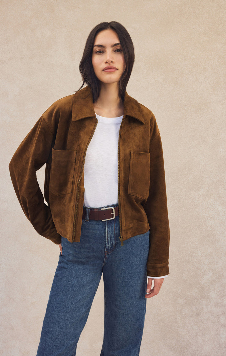 Jackets Heritage Faux Suede Jacket Coconut