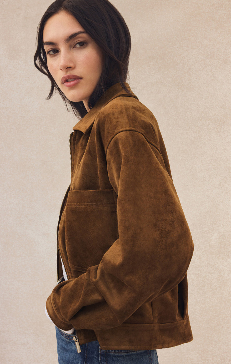 Jackets Heritage Faux Suede Jacket Coconut