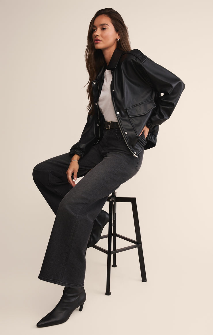 Jackets Idols Faux Leather Bomber Jacket Idols Faux Leather Bomber Jacket